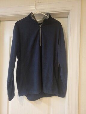 Lands End Quarter Zip Fleeze Pullover Mens Large Used